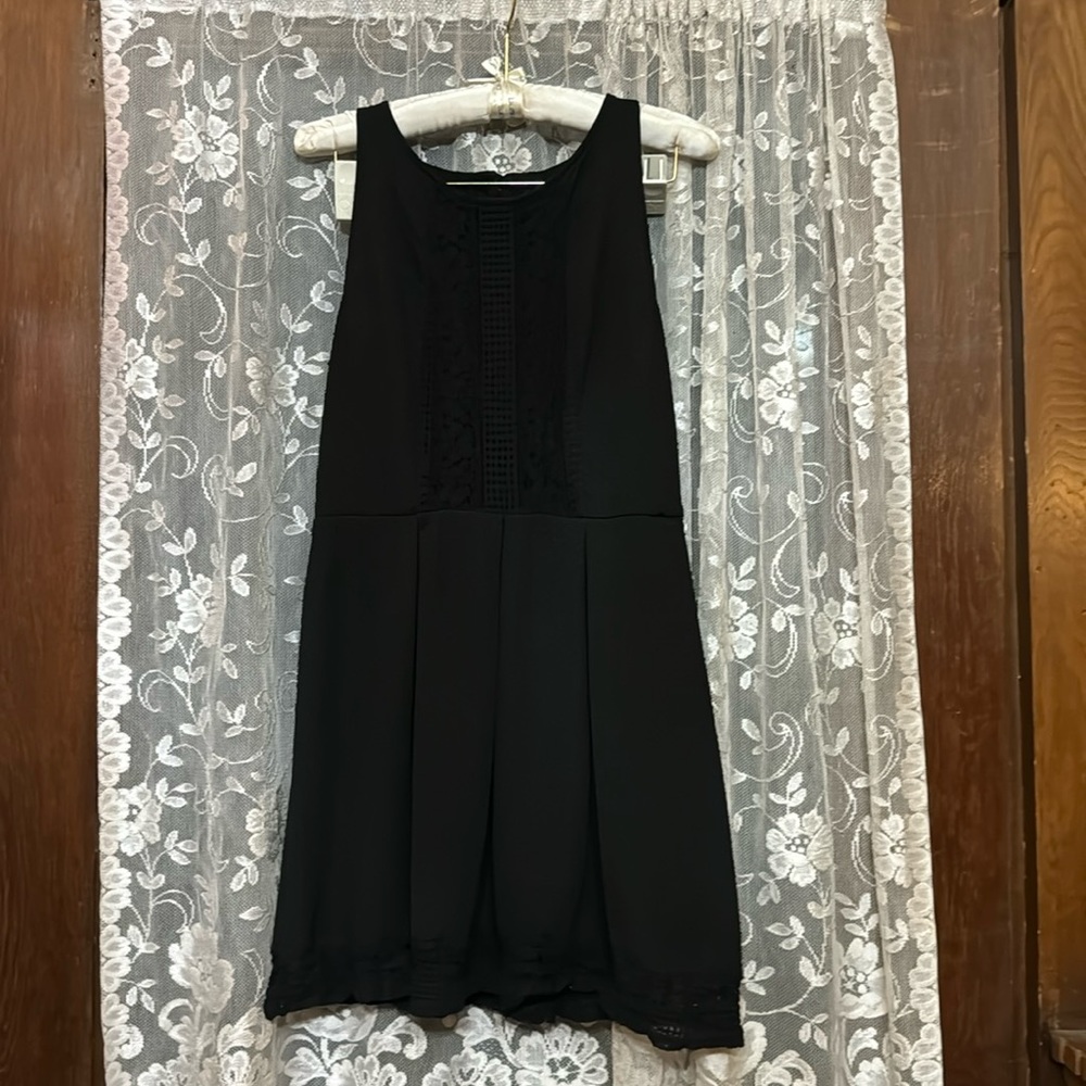 Rewind black Lacey dress with partial open back size large